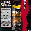 краска для граффити и дизайна MADRID RED универсальная DETON ART (аэрозоль, 520мл)