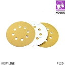 круг абразивный P 120 125мм 8 отверстий NEW LINE HOLEX