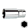 головка 1/4" удлиненная  8мм 6-гранная AMPRO
