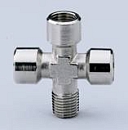 соединитель крест М1/4 - F1/4 - F1/4-F1/4 WALCOM