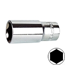 головка 1/4" удлиненная  7мм 6-гранная AMPRO