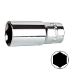 головка 1/4" удлиненная 11мм 6-гранная AMPRO