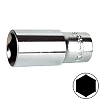 головка 1/4" удлиненная 12мм 6-гранная AMPRO