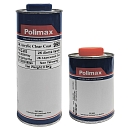 лак HS 2+1 акриловый 999 с медленным отвердителем POLIMAX (1л+0,5л)